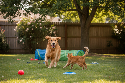 pets playing 